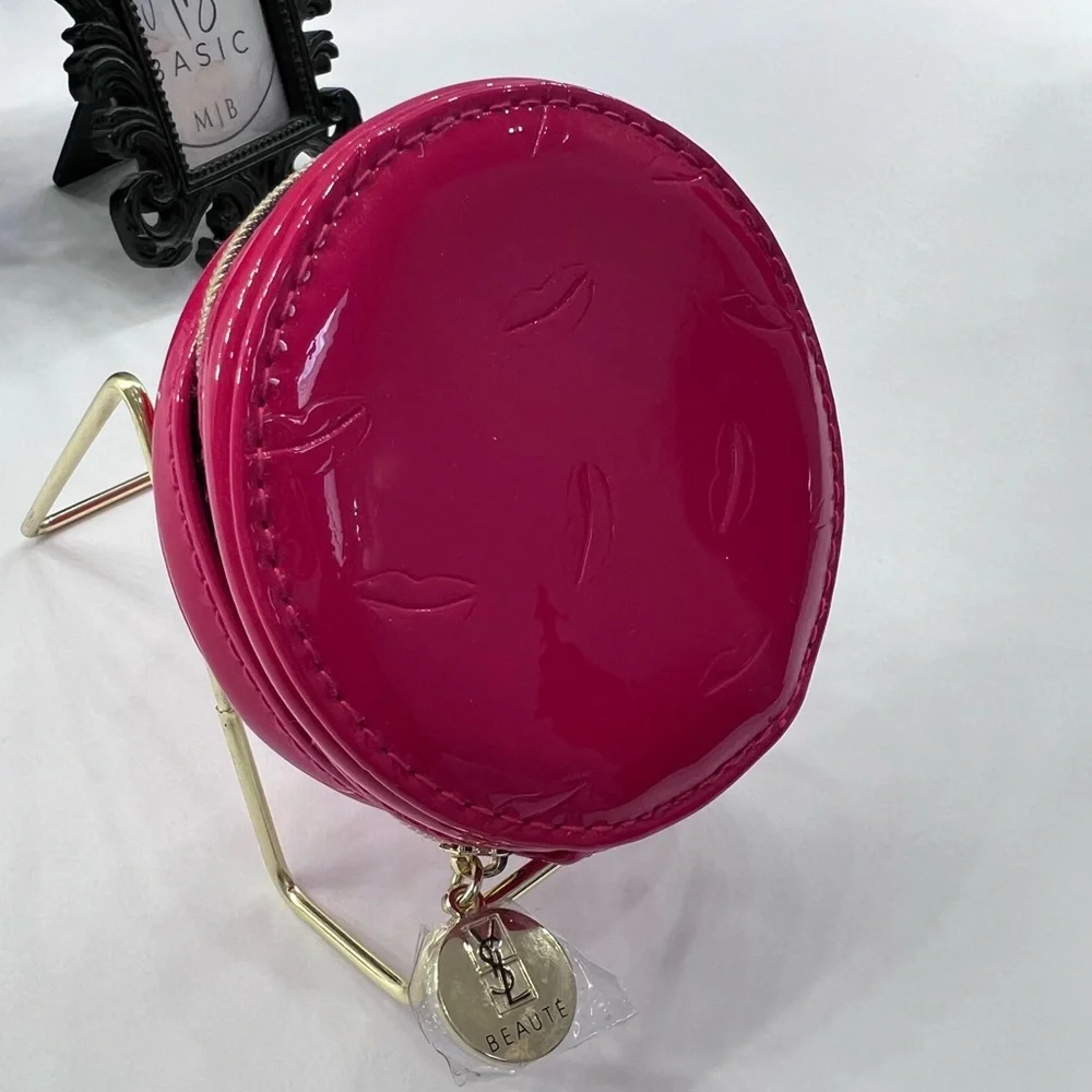 Yves Saint Laurent Hot Pink Patent Leather Beaute Pouch - NWOT